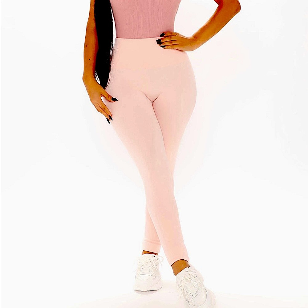 FASHION NOVA || Fleece-Lined Leggings in Blush - SZ Small 💗NWT💗